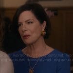 Margaret’s flower earrings and pendant necklace on So Help Me Todd