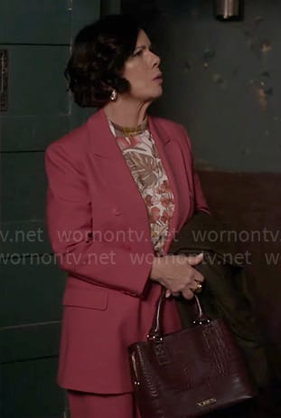 Margaret’s pink suit on So Help Me Todd