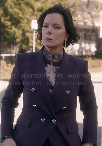 Margaret’s purple $1000 suit on So Help Me Todd
