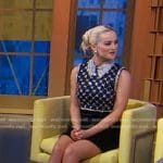Millie Gibson’s black embellished collar dress on Good Morning America
