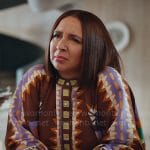 Molly’s brown printed blouse on Loot
