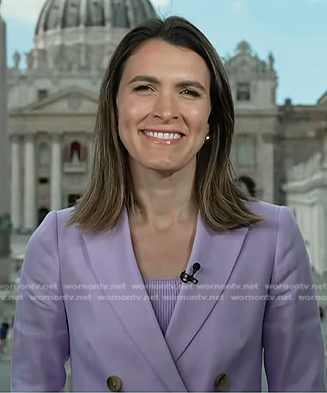 Molly’s lilac double breasted blazer on Today