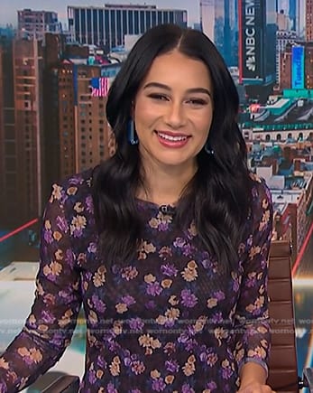 Morgan’s purple floral dress on NBC News Daily