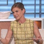Natalie’s yellow tweed mini dress on The Talk