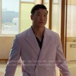 Nicholas’s lilac suit on Loot
