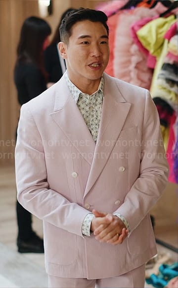 Nicholas’s lilac suit on Loot
