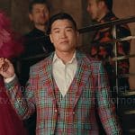 Nicholas’ plaid suit on Loot