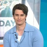Nicholas Galitzine’s blue cardigan on Today