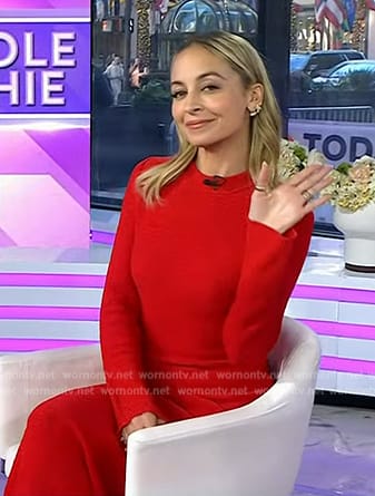 Nicole Richie’s red sweater dress on Today