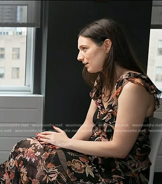 Nora Princiotti’s black floral ruffle dress on Today