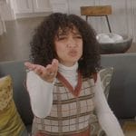 Olivia’s plaid vest on All American