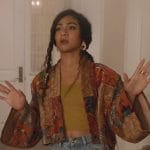 Patience’s patchwork kimono on All American