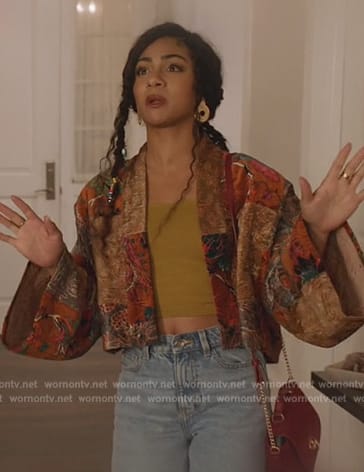 Patience’s patchwork kimono on All American