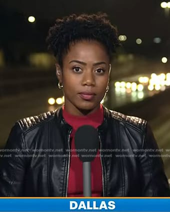 Priscilla Thompson’s black leather jacket on Today