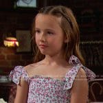 Rachel’s blue floral smocked dress on Days of our Lives