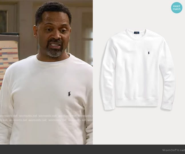 Ralph Lauren The RL Fleece Sweatshirt worn by Bernard Upshaw (Mike Epps) on The Upshaws