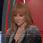 Reba’s black embellished blazer on The Voice