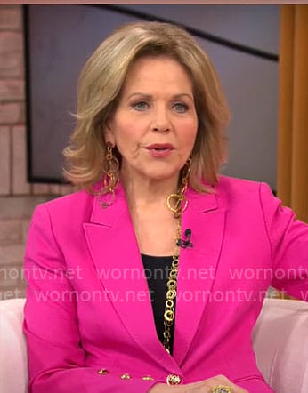 Renée Fleming’s pink blazer on CBS Mornings