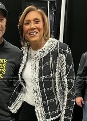 Robin’s black tweed jacket on Good Morning America