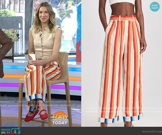 Tailored Relaxed Trouser Rosie Assoulin worn by Andrea Lavinthal on Today