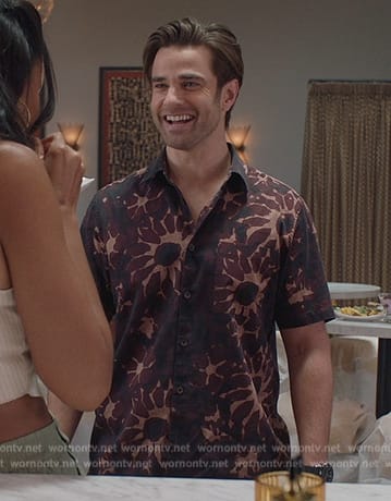 Ryan’s floral print shirt on All American