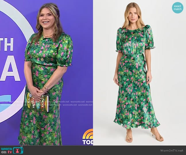 Saloni Vida D Dress in Plametto Fern worn by Jenna Bush Hager on Today