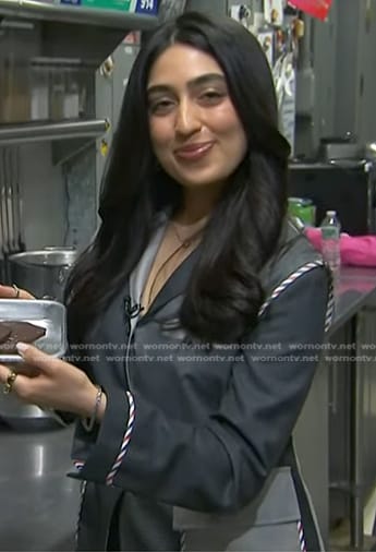 Samah Dada’s grey colorblock blazer on Today