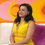 Sara Cooper’s yellow tweed dress on Today