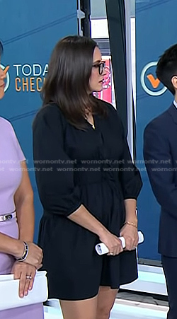 Savannah’s black bow waist detail dress on Today