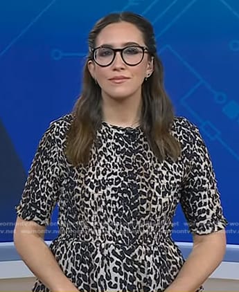 Savannah’s leopard peplum top on Today