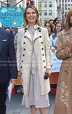 Savannah’s white trench coat on Today