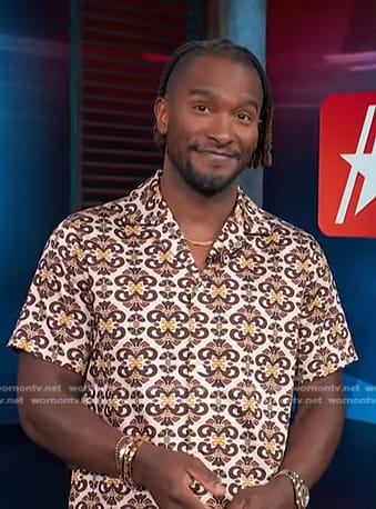 Scott’s printed shirt on Access Hollywood