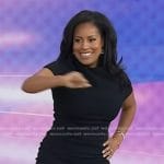 Sheinelle’s black short sleeve jersey dress on Today