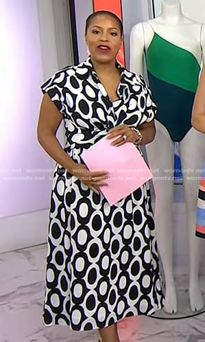 Sheinelle’s geometric print dress on Today