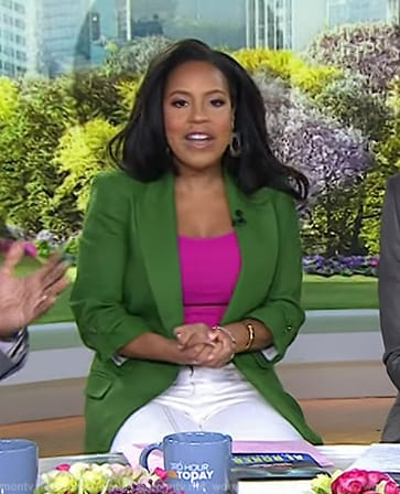 Sheinelle’s green linen blazer on Today