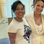 Sheinelle’s white embroidered maxi dress on Today