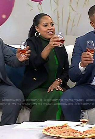 Sheinelle’s green turtleneck dress on Today