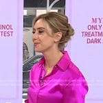 Dr. Shereene Idriss’s fuchsia silk blouse on Today