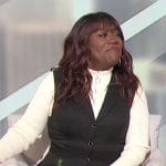 Sheryl’s black waistcoat on The Talk