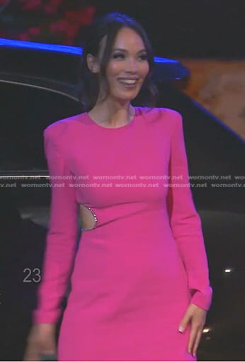 Ashley C’s pink cutout dress on 9-1-1