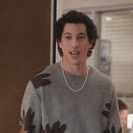 Simon’s gray floral print sweatshirt on Abbott Elementary