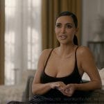Siobhan’s velvet maxi dress on American Horror Story Delicate