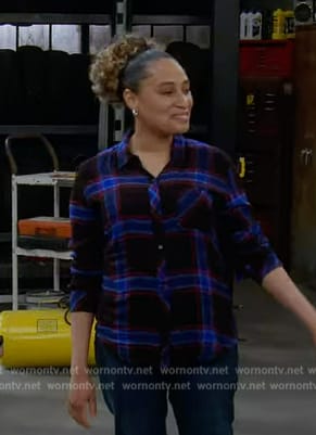 Sofia’s plaid shirt on The Upshaws
