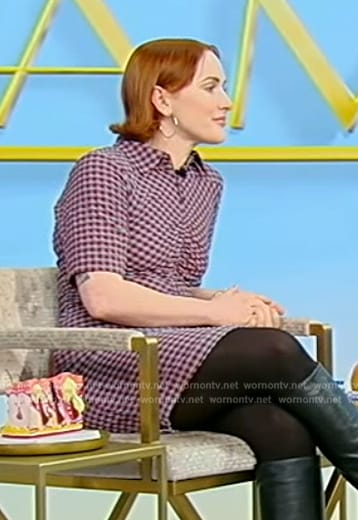 Sofie Pavitt’s gingham check dress on Tamron Hall Show