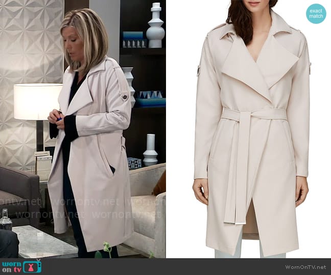 Soia & Kyo Sera Long Coat worn by Carly Spencer (Laura Wright) on General Hospital