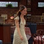 Sophia’s yellow printed asymmetric dress on Days of our Lives