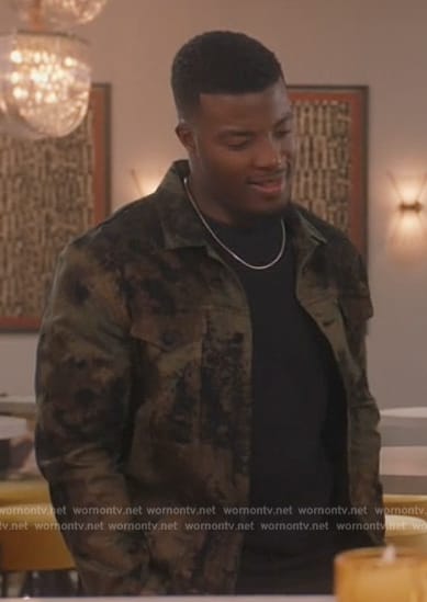 Spencer’s camo print jacket on All American