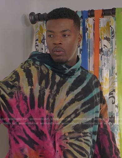 Spencer’s tie dye hoodie on All American