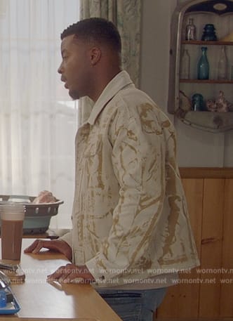 Spencer’s white painted denim jacket on All American