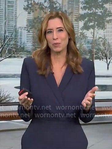 Stephanie Abrams’ navy jumpsuit on CBS Mornings